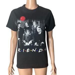 Friends tshirt Mens S Horror Myers Jason Freddy Pennywise jigsaw halloween